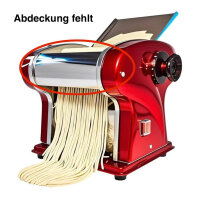 Electric pasta machine 135 W, powerful for home & business, 2.5 mm pasta blade, 5 kg/h, red, cover missing