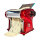 Electric pasta machine 135 W, powerful for home & business, 2.5 mm pasta blade, 5 kg/h, red, cover missing