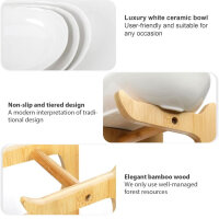 SEVEN SPARTA Fruit Stand 3 Tier Ceramic Bowl for Kitchen Fruit Storage 3 Tiers Plus Edition