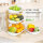 SEVEN SPARTA Fruit Stand 3 Tier Ceramic Bowl for Kitchen Fruit Storage 3 Tiers Plus Edition