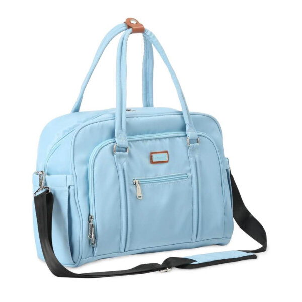 WELAVILA Wickeltasche, Unisex-Reise-Wickeltasche, stilvoll mit Wickelunterlage, isolierten Taschen, Babyblau