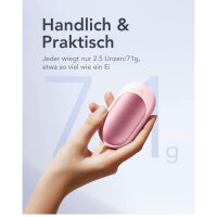 VEGER Hand Warmers 6000mAh, 2 Pack, Pocket Warmers, 3 Levels, Rechargeable, Ideal for Outdoor Activities, Pink.