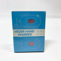 VEGER Hand Warmers 6000mAh, 2 Pack, Pocket Warmers, 3 Levels, Rechargeable, Ideal for Outdoor Activities, Pink.