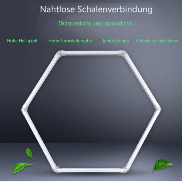 DIY Hexagon Garage LED Light, 12-Pack, Ceiling Light for Garage, Workshop, Gym, 25 Packs (5-Hex)