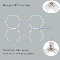 DIY Sechseck-Garage-LED-Licht, 12er-Pack, Deckenleuchte für Garage, Werkstatt, Fitnessstudio, 25packs(5-Hex)