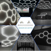 DIY Sechseck-Garage-LED-Licht, 12er-Pack, Deckenleuchte für Garage, Werkstatt, Fitnessstudio, 25packs(5-Hex)