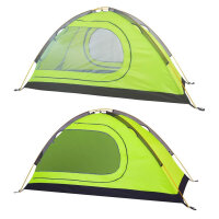 Geertop Camping Tent 1P, Waterproof Dome, Double Layer, 2 Doors, Lightweight, Ideal for Hiking and Traveling, Blue