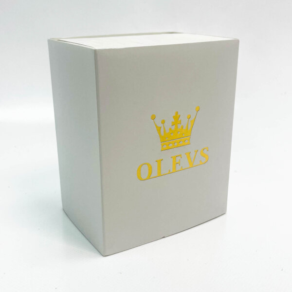 OLEVS Mens Chronograph Quartz Watch with Classic Comic Design and Date Display, 3 ATM Water Resistant