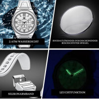 OLEVS Mens Chronograph Quartz Watch with Classic Comic Design and Date Display, 3 ATM Water Resistant