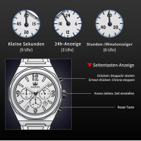 OLEVS Mens Chronograph Quartz Watch with Classic Comic Design and Date Display, 3 ATM Water Resistant