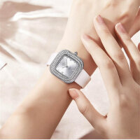 OLEVS Damenuhr, Modellnr. nicht verfügbar, Quarz, quadratisches Zifferblatt, Roségold, wasserdicht, leuchtend, elegant.