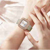 OLEVS womens watch, model no. not available, quartz, square dial, rose gold, waterproof, luminous, elegant.