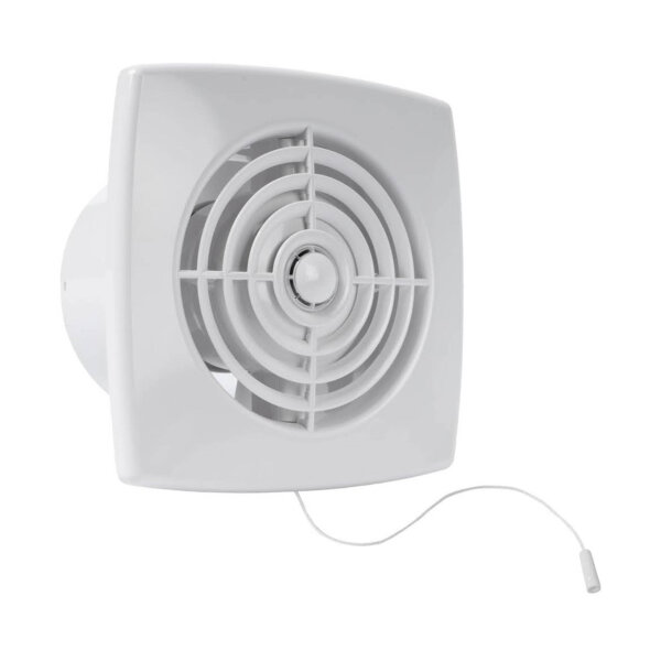 Wind Systems Bathroom Electric Window 150 mm White Wall Mounted Ceiling Silencer Energy Efficient for Home Kitchen Garage