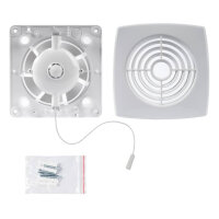 Wind Systems Bathroom Electric Window 150 mm White Wall Mounted Ceiling Silencer Energy Efficient for Home Kitchen Garage