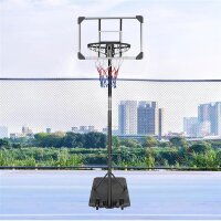 GYMFLEX basketball hoop, height adjustable 164-213cm, outdoor, stable backboard, large base, ideal for children and teenagers