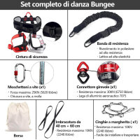 Ches Bungee Fitness Equipment, 60KG Anti-Gravity Dance Rope, Ideal for Dance and Fitness at Home, Elastic Resistance Band.