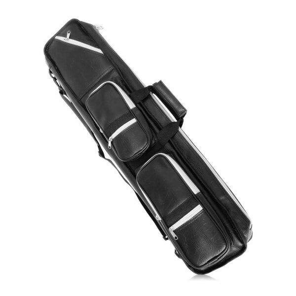 JTVTW Billardqueues Tasche 4 Kolben 8 Schäfte Schwarz Weich gepolstert, robust, ideal für Transport