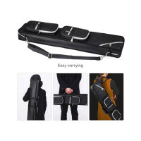 JTVTW Billardqueues Tasche 4 Kolben 8 Schäfte Schwarz Weich gepolstert, robust, ideal für Transport