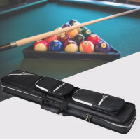 JTVTW Billardqueues Tasche 4 Kolben 8 Schäfte Schwarz Weich gepolstert, robust, ideal für Transport