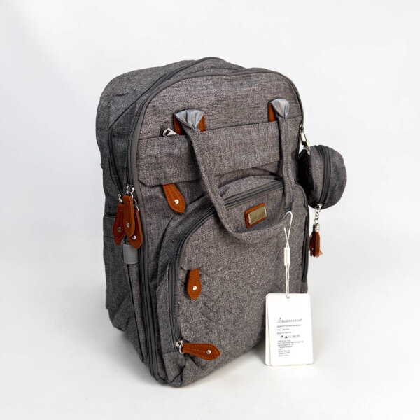 BabbleRoo Wickelrucksack, Multifunktional, Große Kapazität, inkl. Wickelauflage & Schnullerhalter