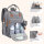 BabbleRoo Diaper Backpack, Multifunctional, Large Capacity, incl. Changing Mat & Pacifier Holder