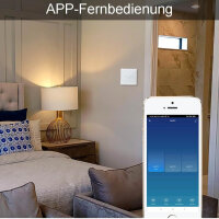 Smart Ketotek WI-FI 3-Gang Switch, White Light Switch, Alexa/Google Assistant Compatible, App Control, Timer