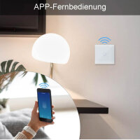 Ketotek Smart Wi-Fi Switch 1 Gang, kompatibel mit Alexa, Glas-Wandmontage, Smart Life/Tuya App Steuerung, Weiß