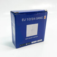 Ketotek Smart Wi-Fi Switch 1 Gang, kompatibel mit Alexa, Glas-Wandmontage, Smart Life/Tuya App Steuerung, Weiß