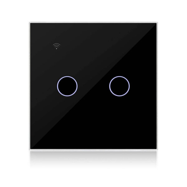 Ketotek Black Wi-Fi Smart Light Switch, kabelloser Lichtschalter, Sprachsteuerung, Zeitplanung, Fernzugriff.