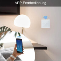 Ketotek Smart Wi-Fi Switch 2 Gang, Compatible with Alexa, Smart Life, Tuya App, White, Light Control