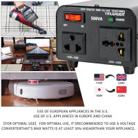 Yinleader USA Spannungstransformator 500 VA Spannungswandler 230 V bis 110 V/110 V bis 230 V vielseitig und kompakt