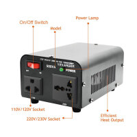 Yinleader USA Spannungstransformator 500 VA Spannungswandler 230 V bis 110 V/110 V bis 230 V vielseitig und kompakt