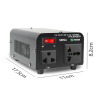 Yinleader USA Spannungstransformator 500 VA Spannungswandler 230 V bis 110 V/110 V bis 230 V vielseitig und kompakt