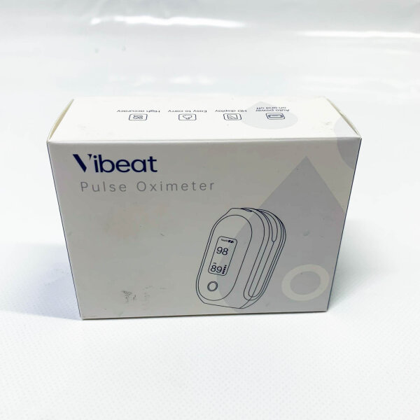 Vibeat Bluetooth Pulse Oximeter, Finger Oximeter, 12 Offline Data, Rechargeable, Continuous Monitoring, Heart Rate Monitor with APP