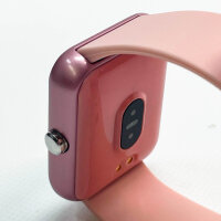 MicLee Smartwatch IP68 Fitness Tracker Rosa, Farbbildschirm, Pulsuhr, Trainingsmodi, Anruf/SMS/SNS, iOS/Android kompatibel