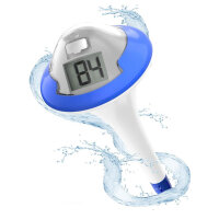 BALDR Pool Thermometer, Rechargeable, IPX7 Waterproof, 180 Day Battery Life, 2 Large Digital Displays, for Swimming Pools and Ice Baths.
