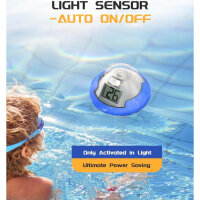 BALDR Pool Thermometer, Rechargeable, IPX7 Waterproof, 180 Day Battery Life, 2 Large Digital Displays, for Swimming Pools and Ice Baths.