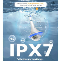 BALDR Pool Thermometer, Rechargeable, IPX7 Waterproof, 180 Day Battery Life, 2 Large Digital Displays, for Swimming Pools and Ice Baths.
