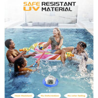 BALDR Pool Thermometer, Rechargeable, IPX7 Waterproof, 180 Day Battery Life, 2 Large Digital Displays, for Swimming Pools and Ice Baths.