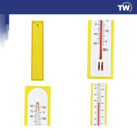 Precise room thermometer, wall-mounted, for home office, garden, greenhouse, simple, yellow