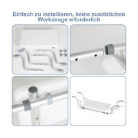 Cecaylie Badewannensitz, verstellbar, Badebrett, Aluminium, rutschfest, bis 136kg Tragfähigkeit