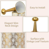 SZIQIQI Hochvase 66/60 cm Vintage Metall für Pampa Fake Blumen, schmaler Hals, ideal für Wohnzimmer und Flur