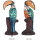 Bieye L30813, Table Lamp, Tiffany Style, Stained Glass, 16.25 inches Tall, Toucan on Tree Trunk, Night Light