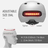 LIVALL Smart Cityhelm M, Fahrradhelm, mit Auto-Sensor-LED Rücklicht, Blinker, einstellbare Größe für Pendler.