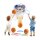 TEMI Indoor Mini Basketballkorb, 2-in-1, mit Bällen & Ringen, Anzeigetafel, für Kinder 3-8 Jahre, ideales Spielzeug Geschenk.