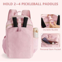 PROKVA Pickleball Bag, Paddle Backpack, for 4 paddles, large design, pink, for women and men