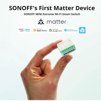 SONOFF MINIR4M, WiFi light switch, 2 pieces, 2 ways, supports Matter, compatible with Apple Home, Alexa, Google Home, eWeLink app.