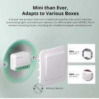 SONOFF MINIR4M, WiFi light switch, 2 pieces, 2 ways, supports Matter, compatible with Apple Home, Alexa, Google Home, eWeLink app.