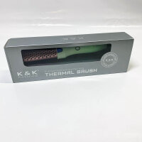K&K Thermal Brush, 32 mm, Heated Round Brush, Professional Curler, Ceramic Tourmaline, Ionic, Hot Styling, Volume Brush, Dual Tension