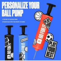 Sportbit Ballpumpe, Sportballpumpe, mit 2 Nadeln, 2 Düsen, Verlängerungsschlauch, für Basketball, Fußball, Volleyball